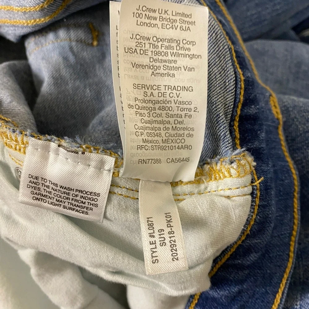 J. Crew Mercantile Jeans Men's Size 34 Short‎ Denim Distressed Blue Cotton Blend